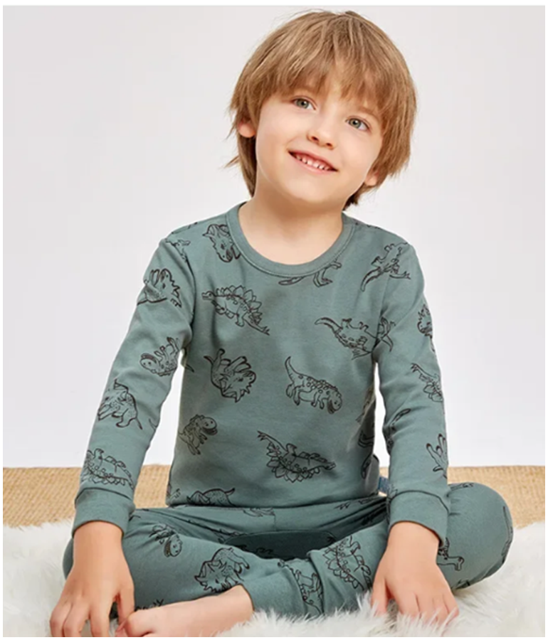 Boy's Cotton Pyjamas - Dinos