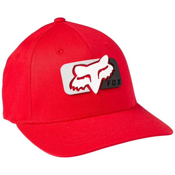Fox Youth Mirer Flexfit Hat - Flame Red OS
