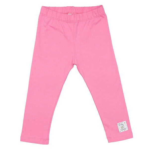 Girl's Organic-cotton Pink Candy Leggings