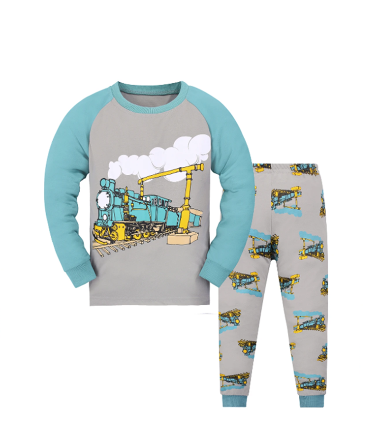 Boy's Cotton Pyjamas - Steam Train