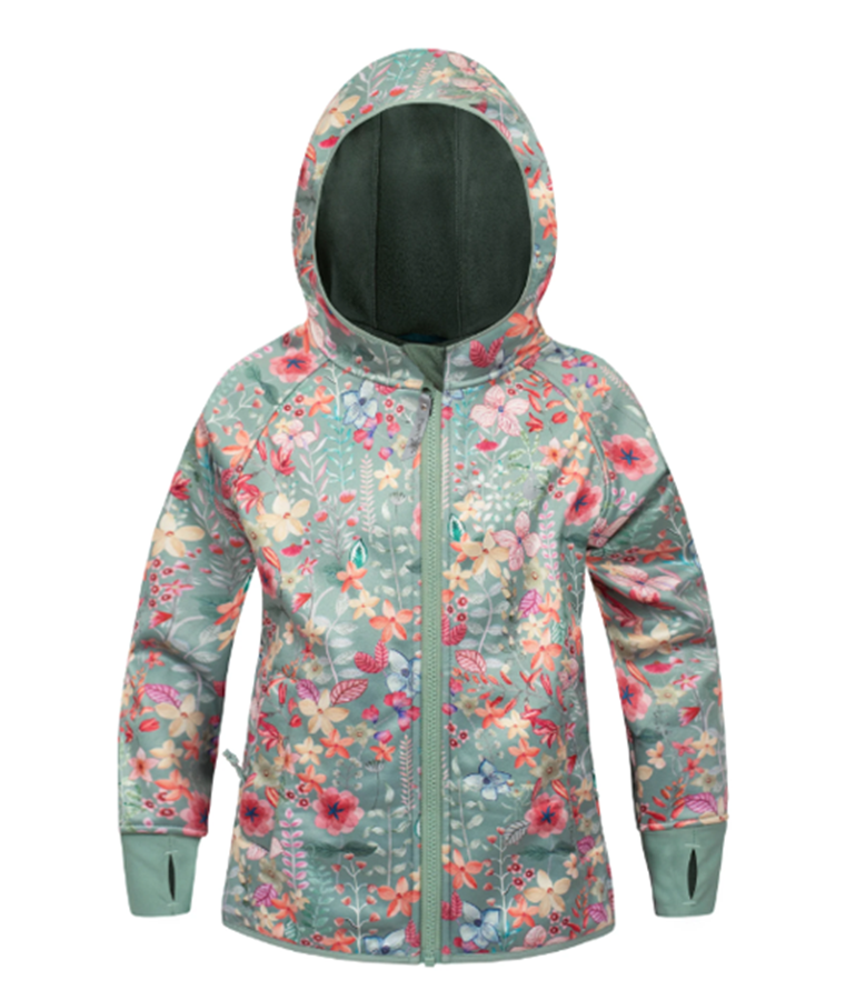 Therm Girl's All Weather Hoodie - Pretty Garden