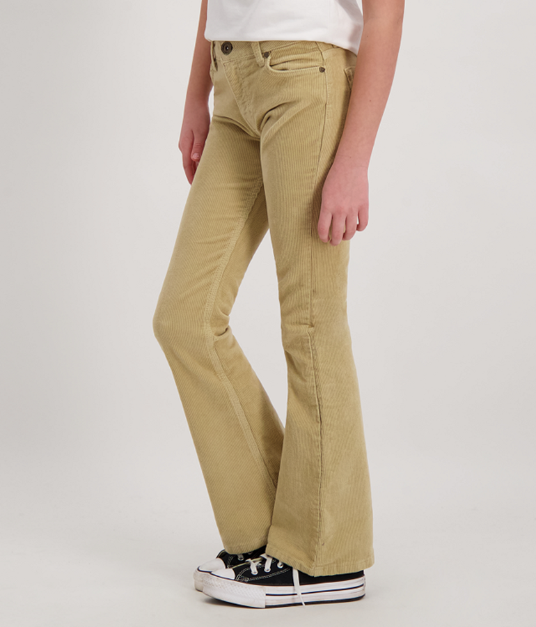 Girl's Flared Corduroy Jeans - Khaki