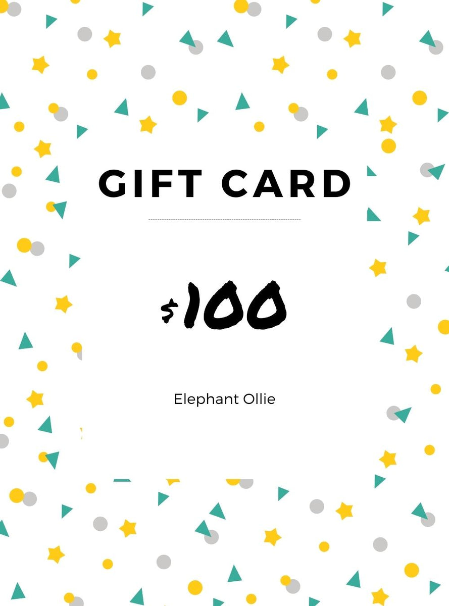 Elephant Ollie Gift Card Elephant Ollie NZ made Baby clothing and