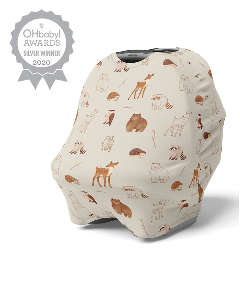 5-in-1 Multi Use Organic-cotton Cover - Woodland Animals