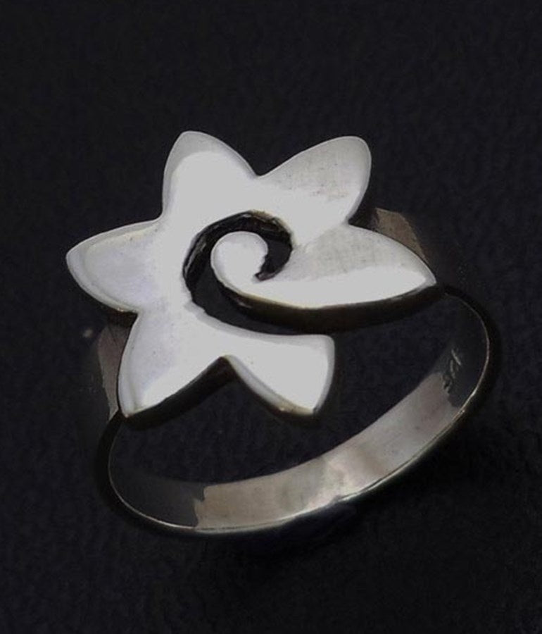 Girl's Sterling Silver Ring - Flower Spiral