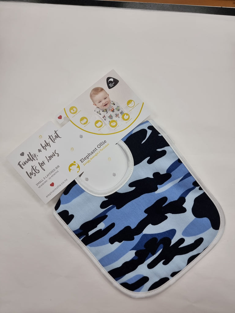 Blue Camo Small Bib