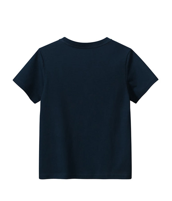 Boy's Cotton Tractor T-shirt - Navy