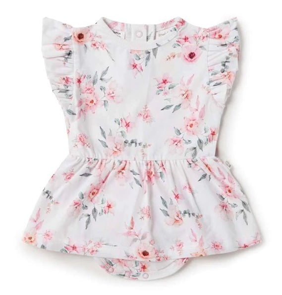 Girl's Organic-cotton Short-sleeved Dress - Camille
