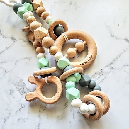 NZ Made Play-gym Charms - Classic in Mint - Set of 3