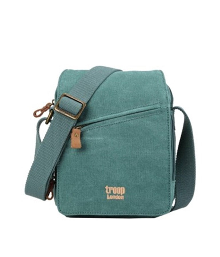 Troop London Small Zip Front Crossbody Bag - Turquoise