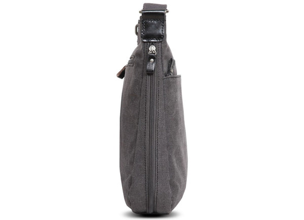 Troop London Classic Zip Top Shoulder Bag - Charcoal