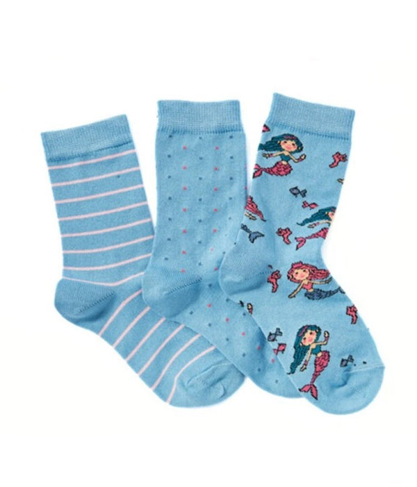 Girl's Bamboo Socks 3 Pack - Mermaid