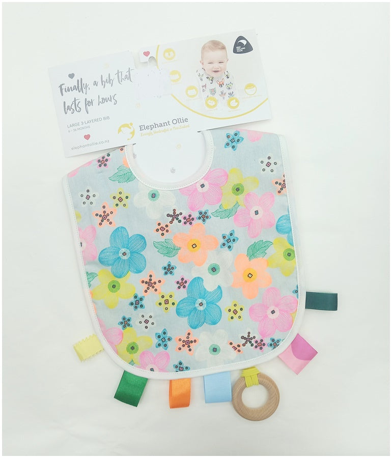 Fluro Floral (teething bib)