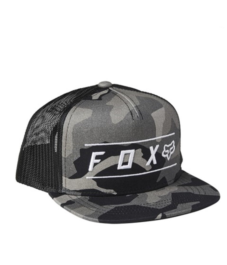 Fox Pinnacle Mesh Snapback Hat - Black Camo OS