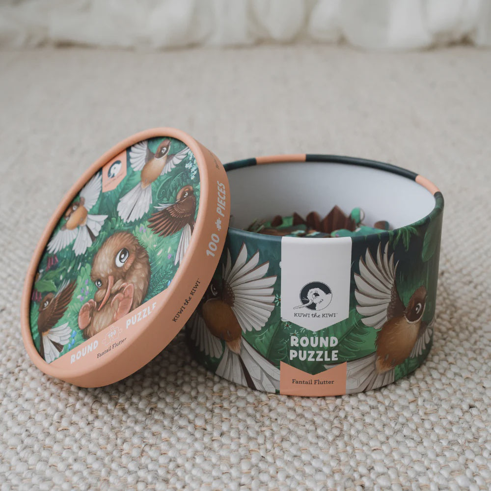 Kuwi the Kiwi - Fantail Flurry Round Puzzle