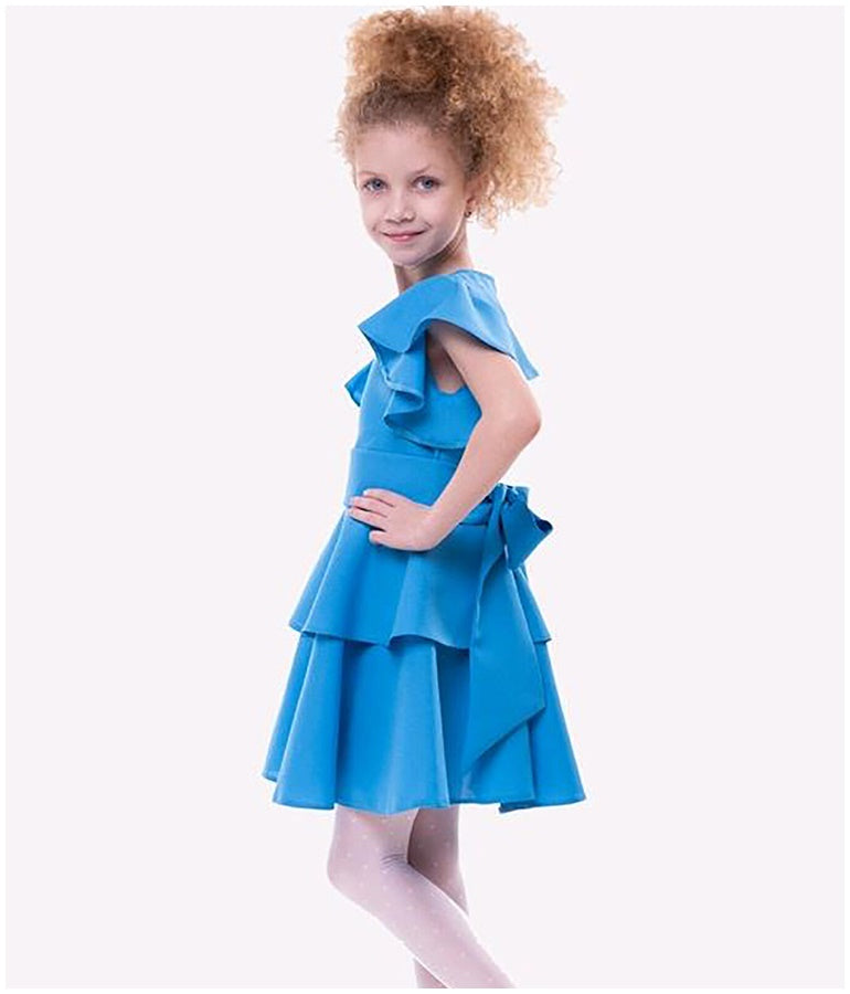 Girl's Formal Swallow Dress - Blue