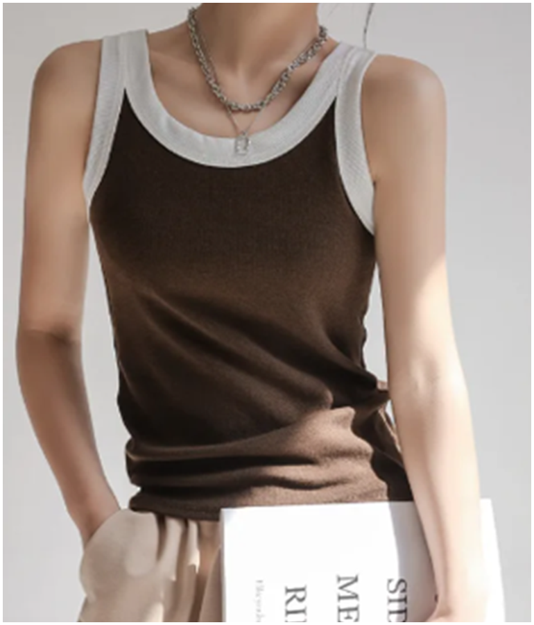 Girl's Knitted Ribbed Cotton Singlet