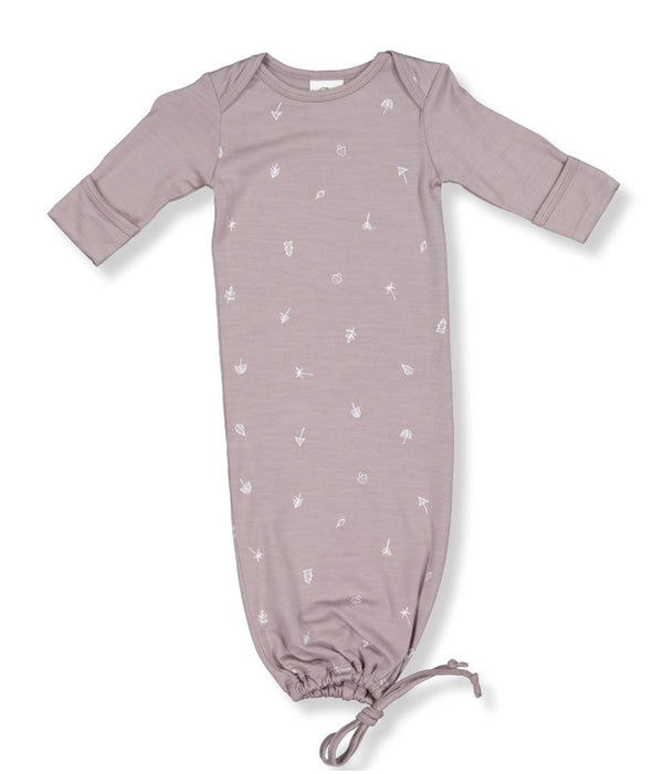 Newcomer Merino Baby Gown - Taupe Nature