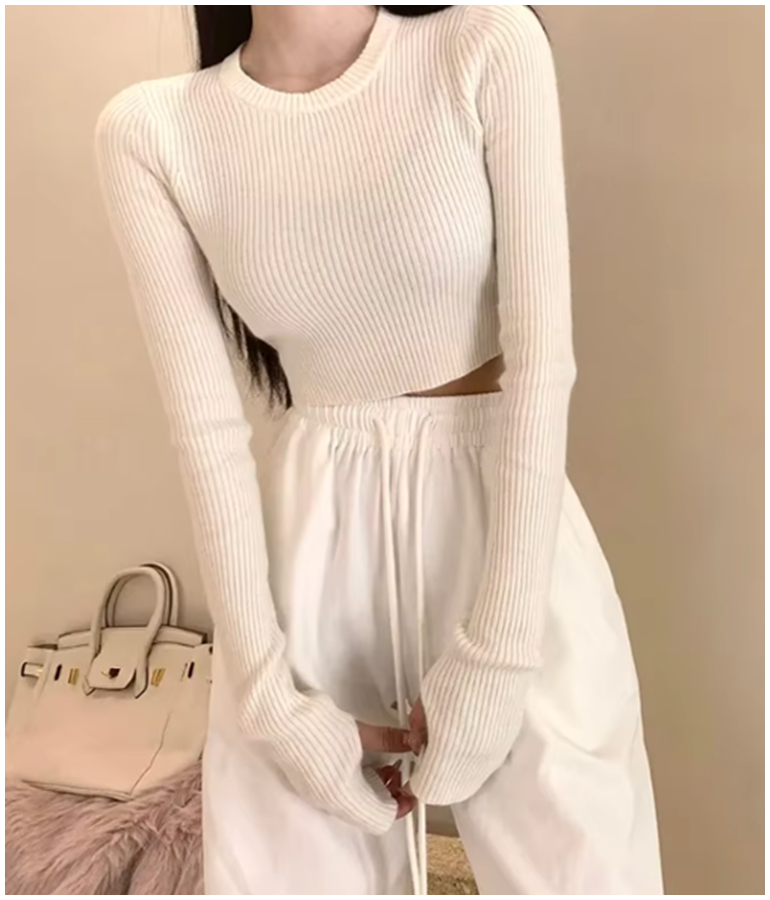 Girl's Knitted Long-sleeve Top