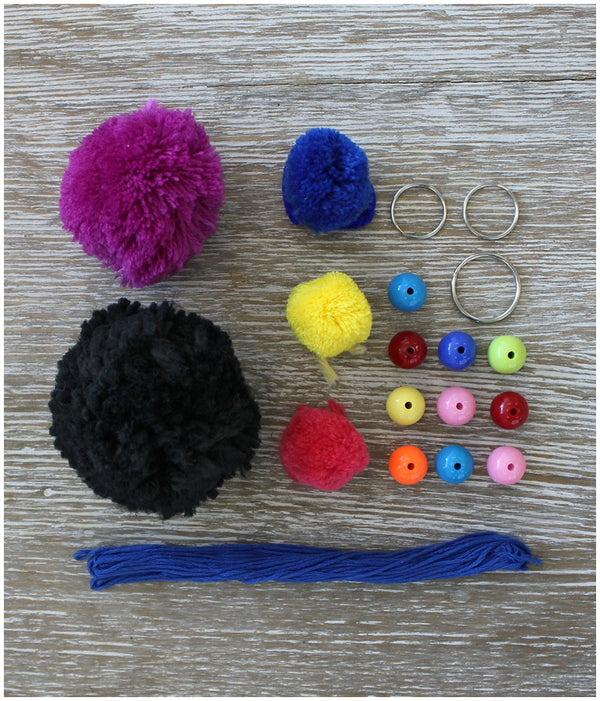 Create Your Own Pom Pom Key Rings