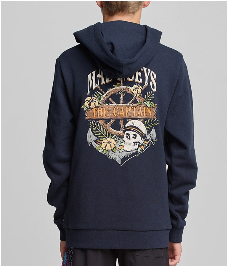 Mad Hueys Shipwrecked Captain Youth Pullover - Navy