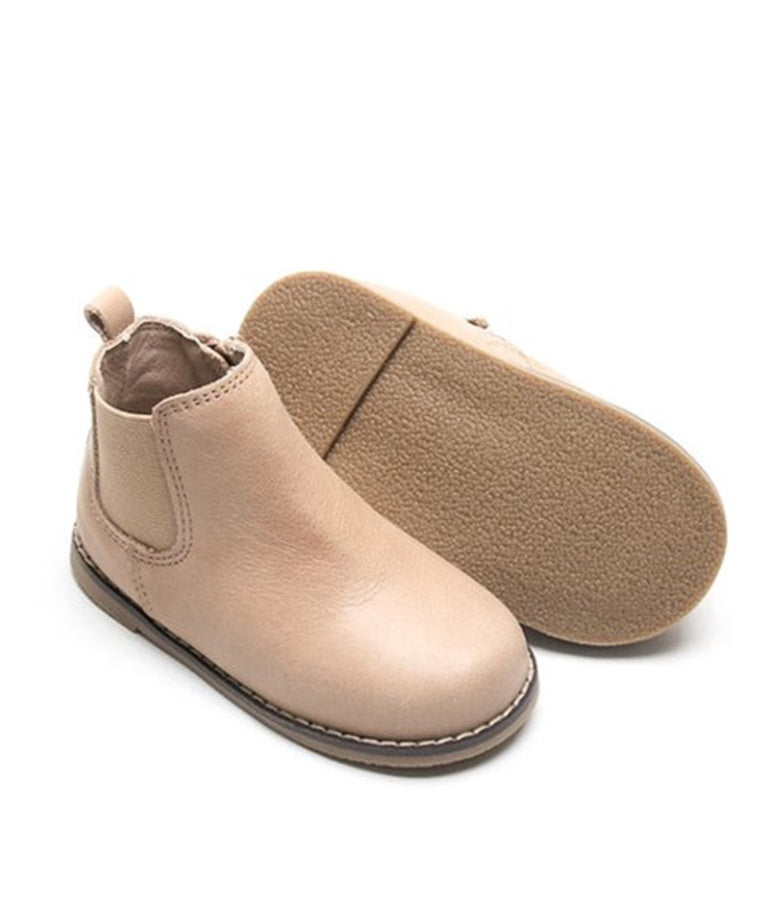 Leather Hard Soled Boots - Camel