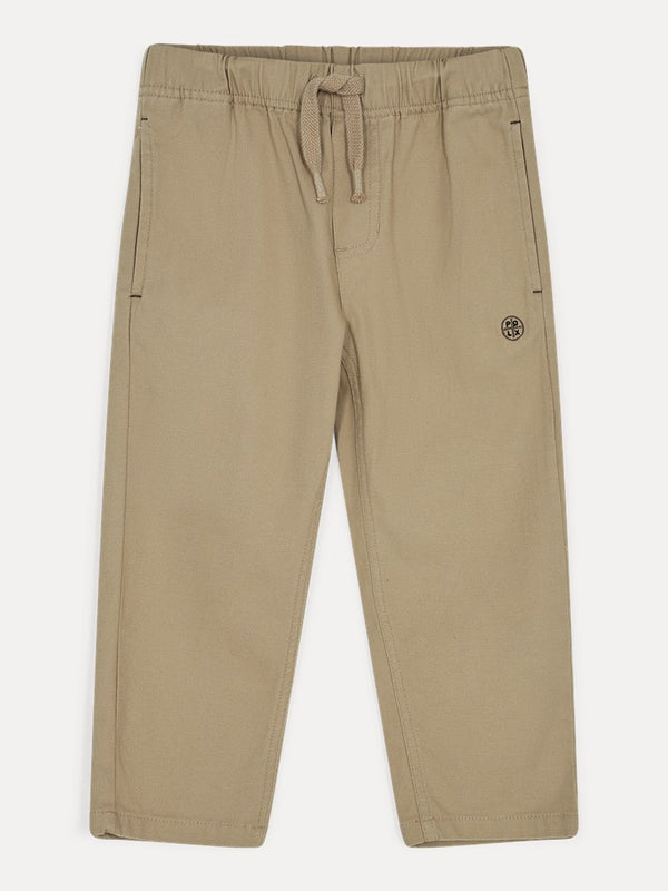 Cotton Pull-on Chinos - Sand
