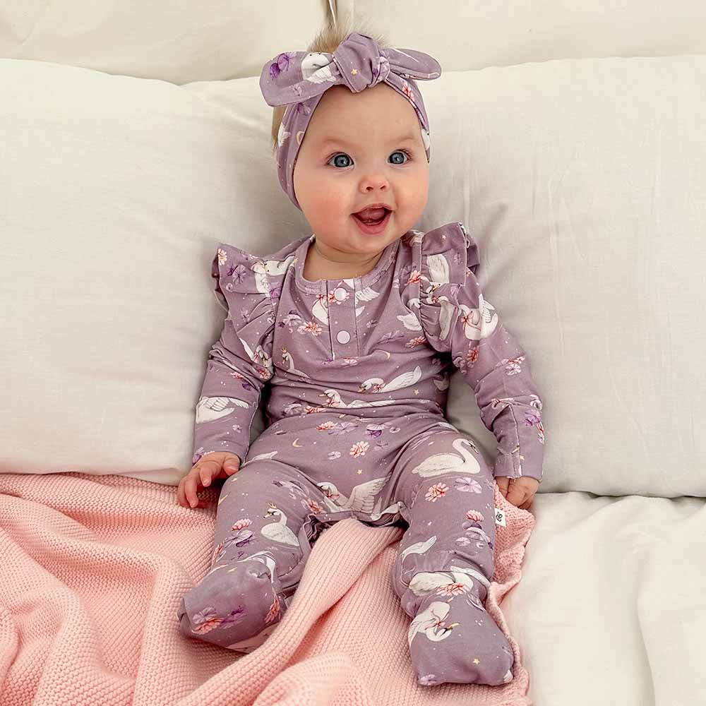Swan Lake Organic Growsuit with Frill