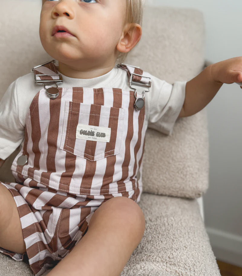 Toffee Stripe Overall's