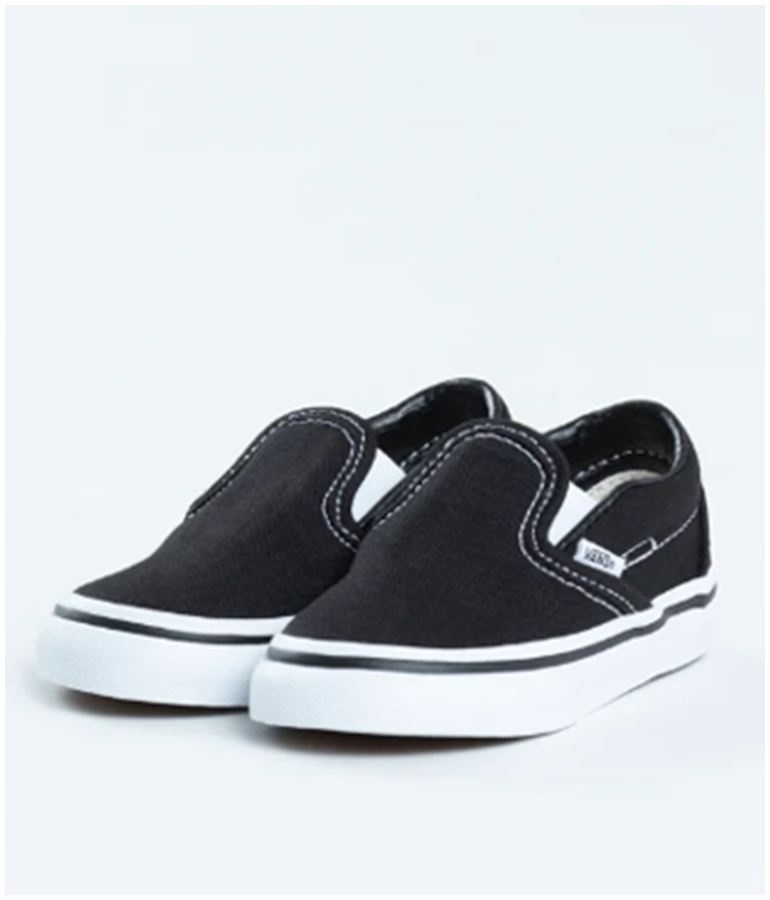 Vans Kid's Classic Slip-On - Black/True White