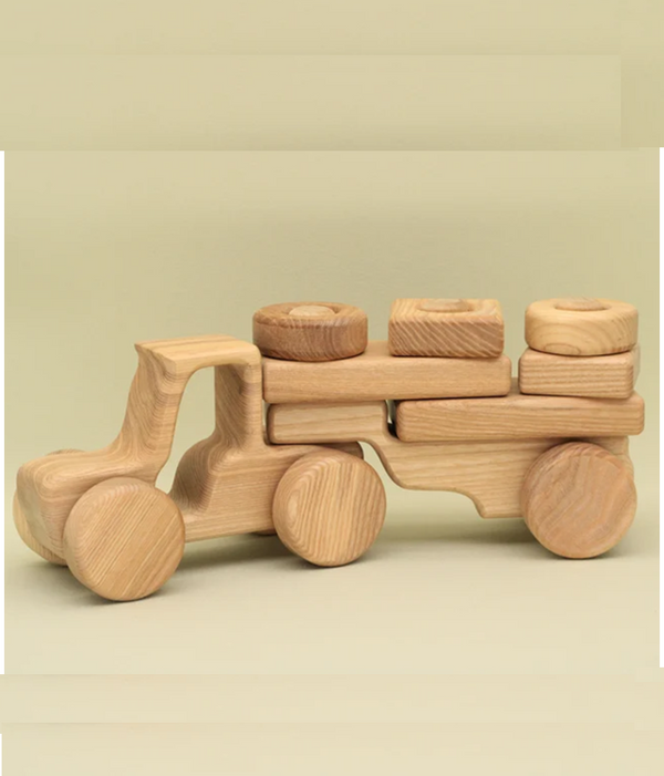 Wooden Tractor +Trailer