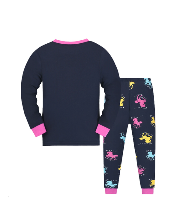 Girl's Cotton Pyjamas - Rainbow Unicorns