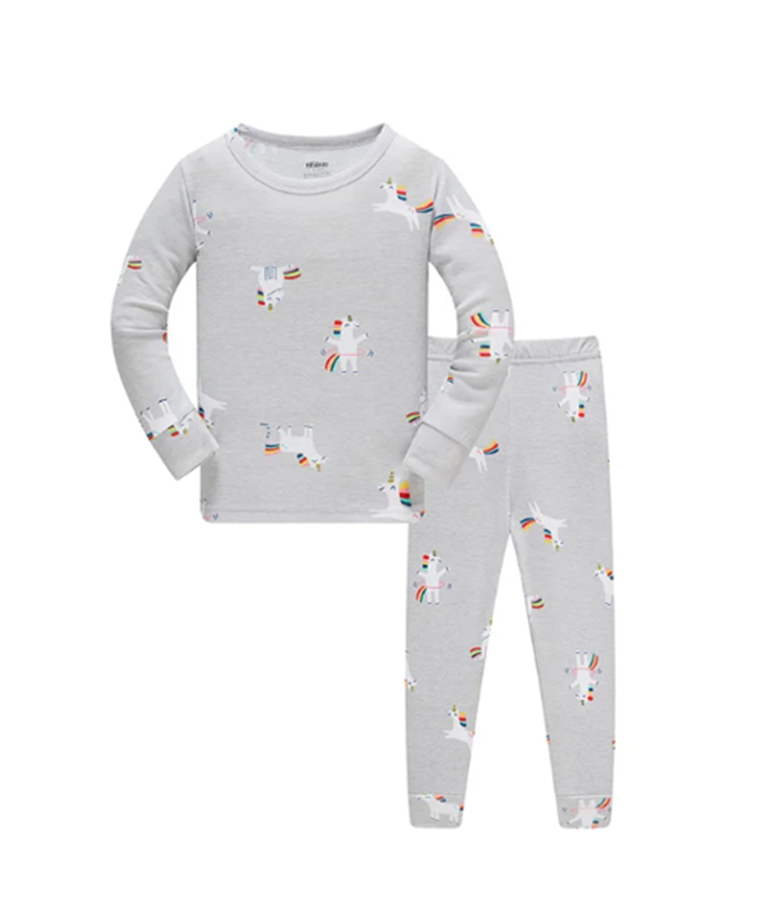 Girl's Cotton Pyjamas - Playful Unicorns