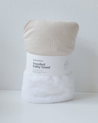 Hooded Towel - Oat Contrast