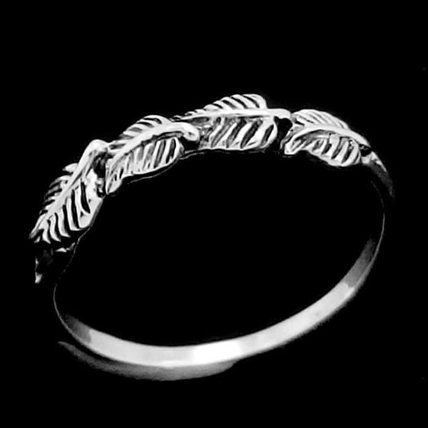 Girl's Sterling Silver Ring - Autumn Leaves
