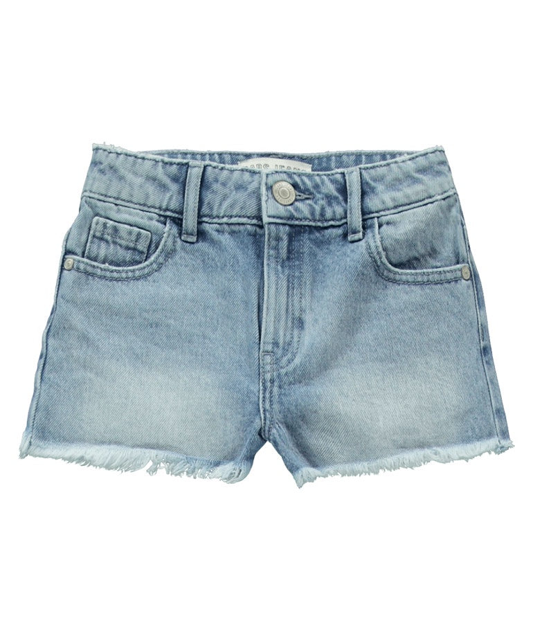 Girl's Cotton Denim Kearry Shorts - Bleach Used