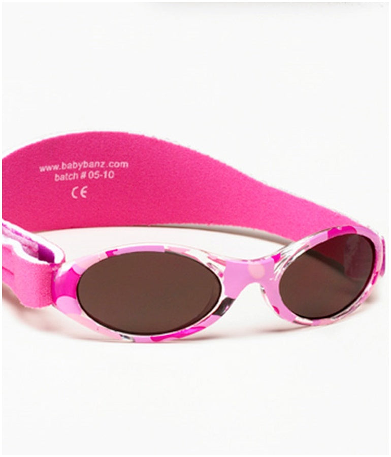 Adventure Banz Pink Camo Sunglasses for 2-5 years