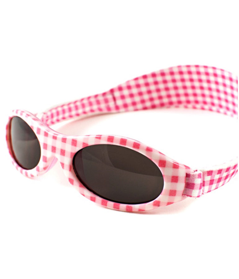 Adventure Banz Pink Check Sunglasses for 2-5 years