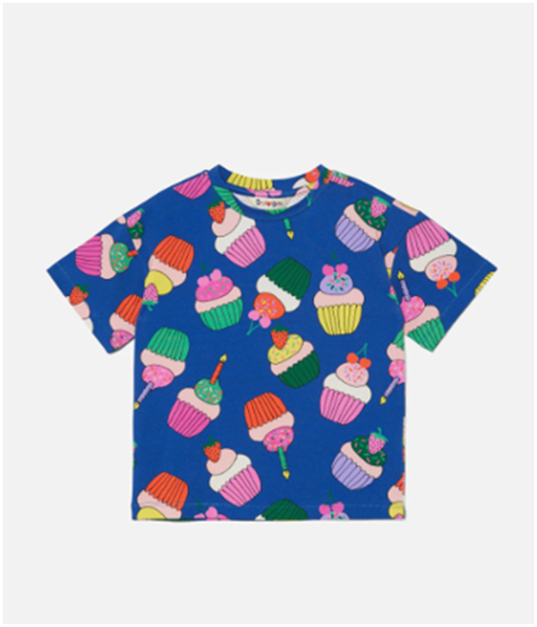 Girl's Organic-cotton Cup Cakes T-shirt - Cup Cakes