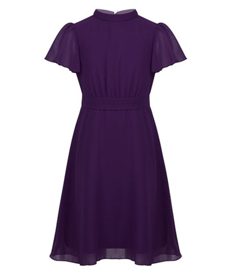 Girl's Chiffon Dress - Purple
