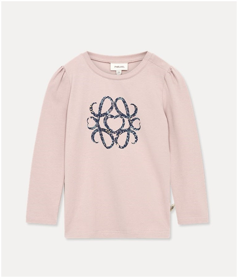 Girl's Cotton Long-sleeve Top - Rose