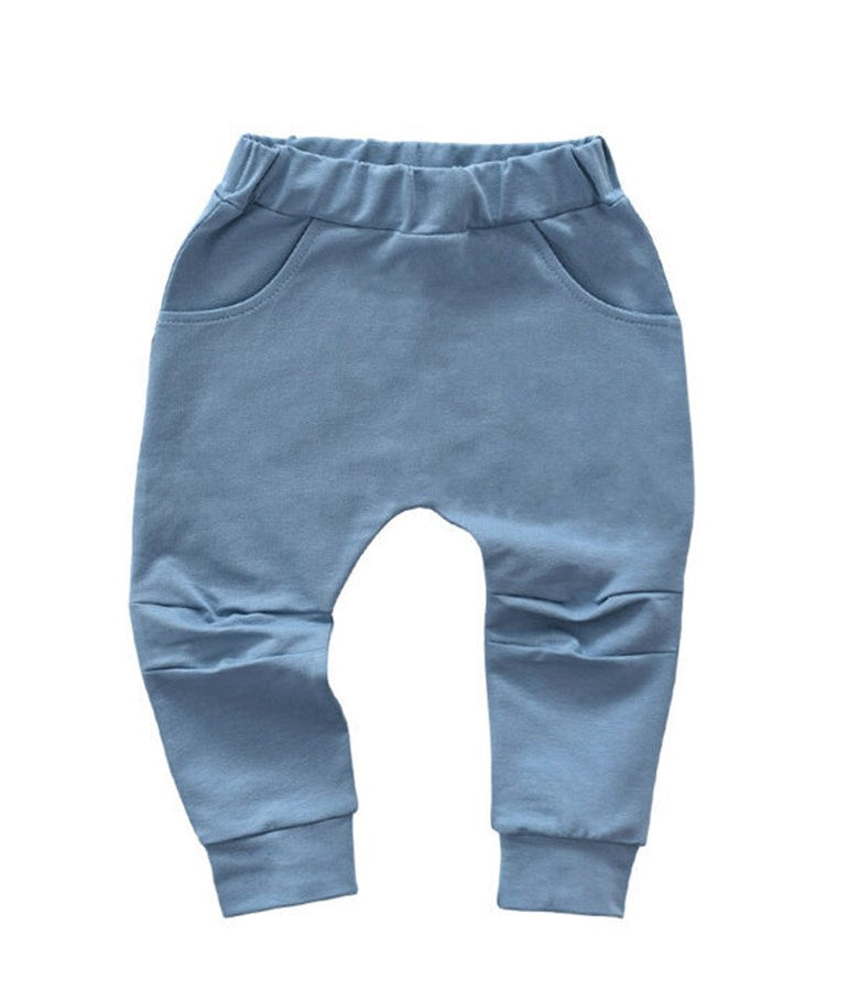 Boy's Organic-cotton Pants - Sky Blue