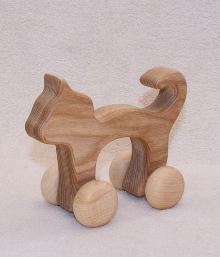 Wooden Wheeled Cat