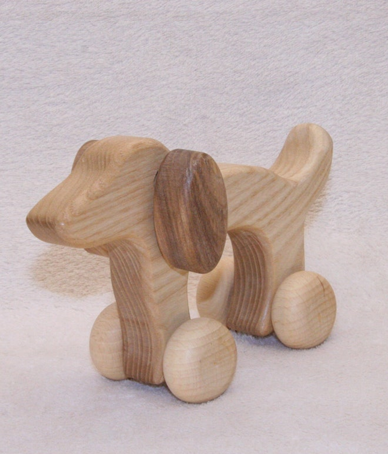 Wooden Wheeled Dog